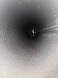 Camera inspection view inside a chimney flue